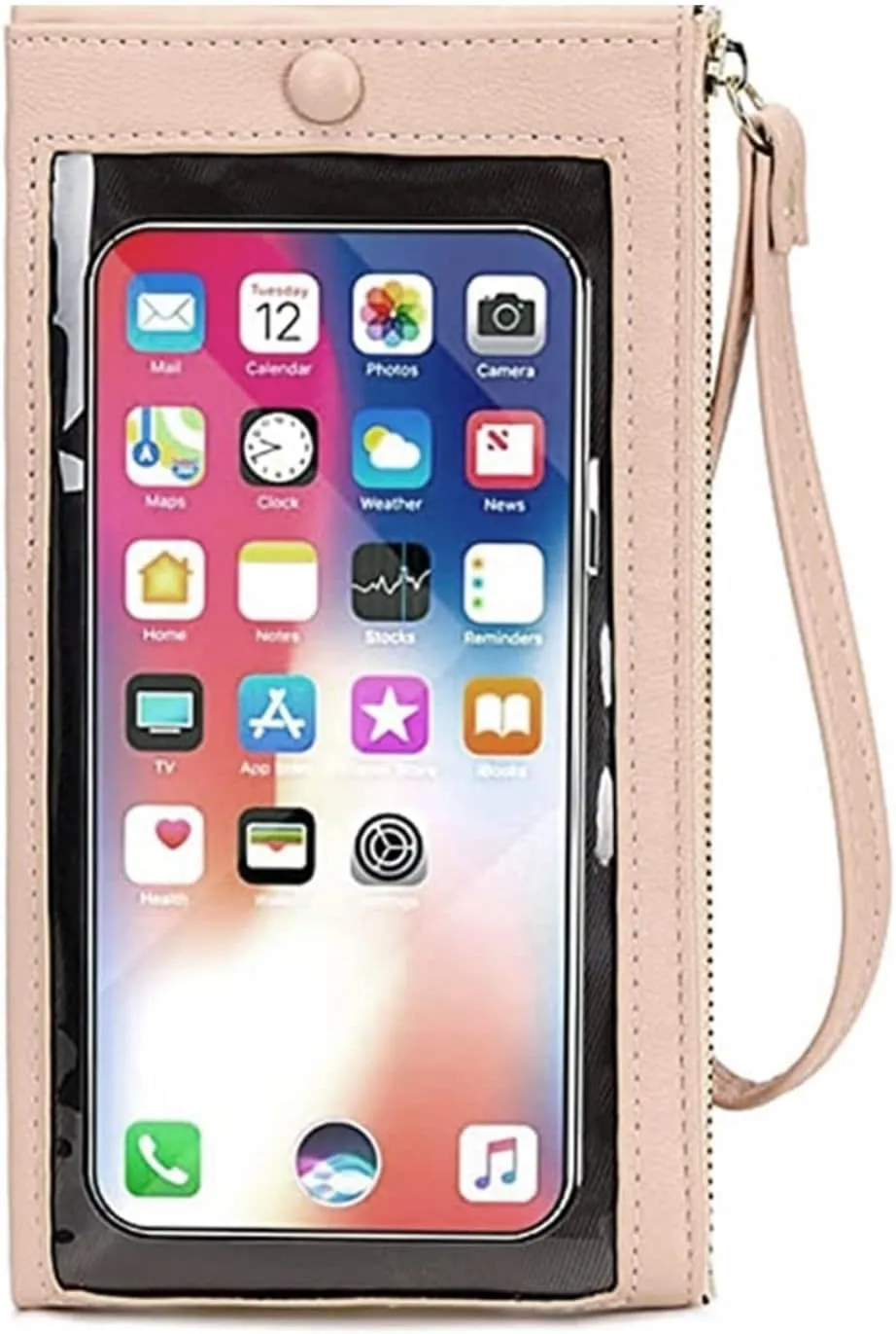 Touch Screen Phone Clutch Bag Case Leather Wristlet Handbag Wallet for Women Girls
