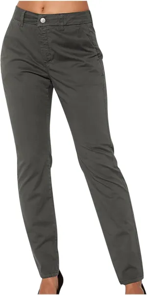 Trendy Business Casual Pants for Women 2024 Button Waist Solid Color Slim Trousers with Pockets Summer Work Pants