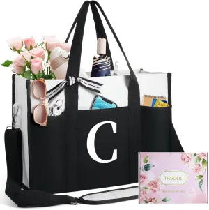 TRSODD Birthday Gifts for Women Mothers Day Gifts for Mom Wife Grandma Daughter Sister Teacher Bridesmaid Tote Bag and Makeup Bag C