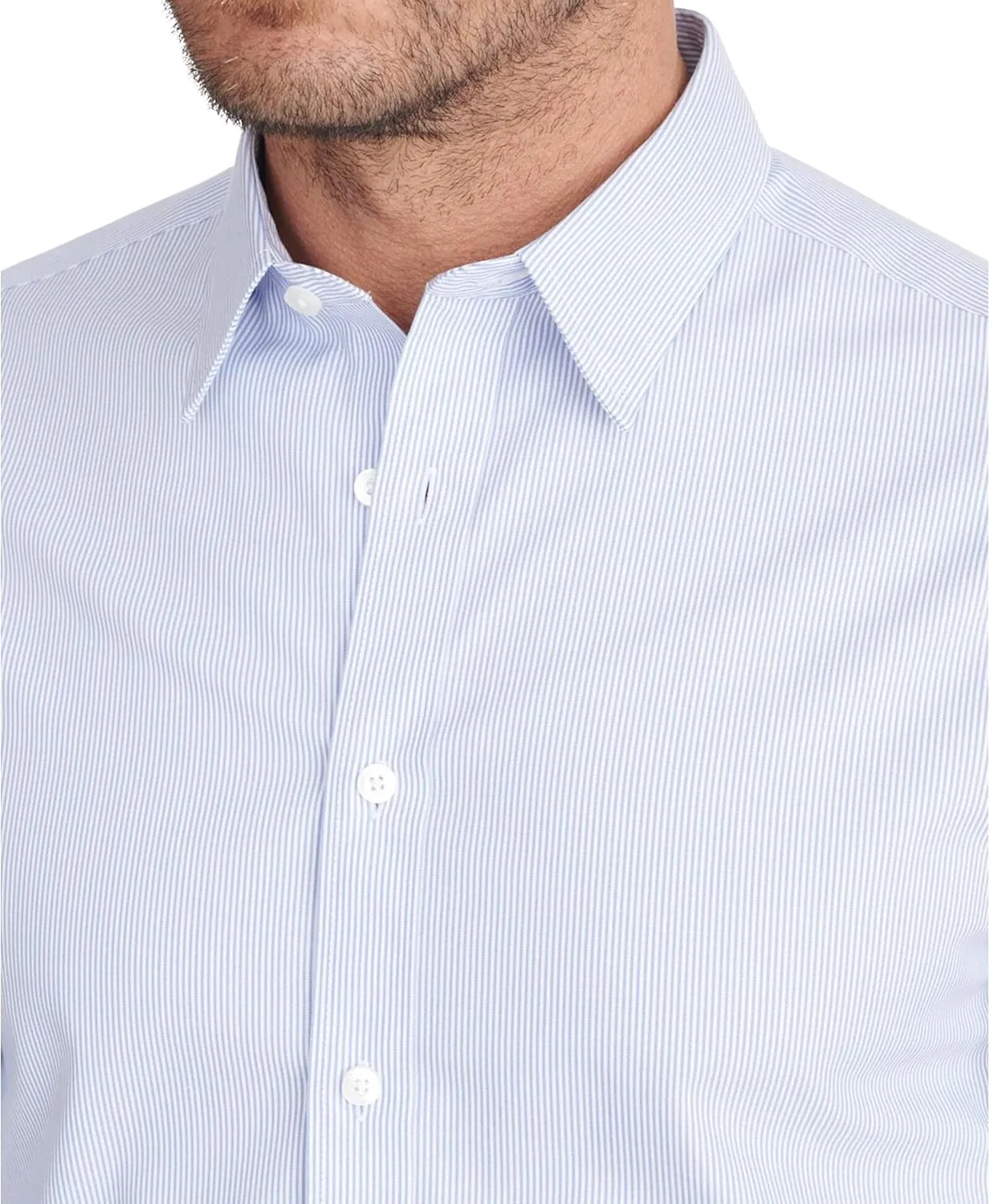 UNTUCKit Bordeaux - Untucked Shirt for Men, Long Sleeve, Wrinkle-Free, Blue, Regular Fit