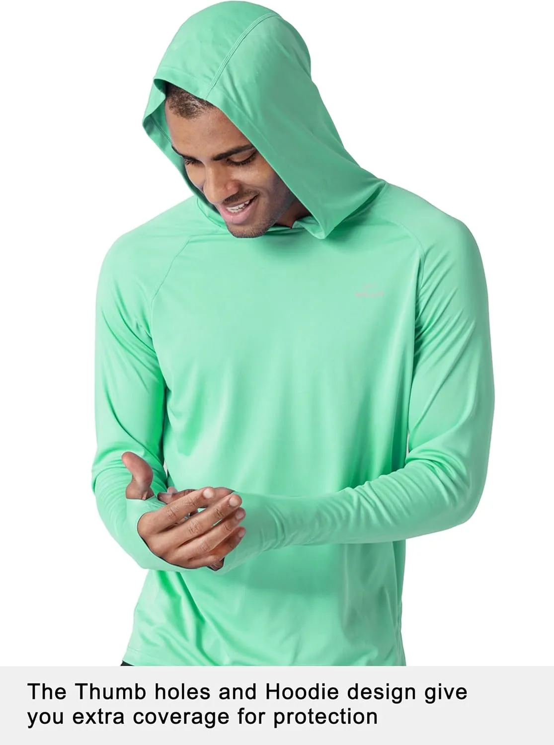 Willit Men's Sun Shirts UPF 50  Rash Guard Long Sleeve Sun Protection Hoodie SPF UV Fishing Lightweight Athletic Running