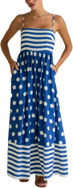 Women Boho Colorful Spaghetti Strap Dress Summer Vacation Beach Long Sun Dress RIC Rac Floral Flowy Cami Maxi Dress