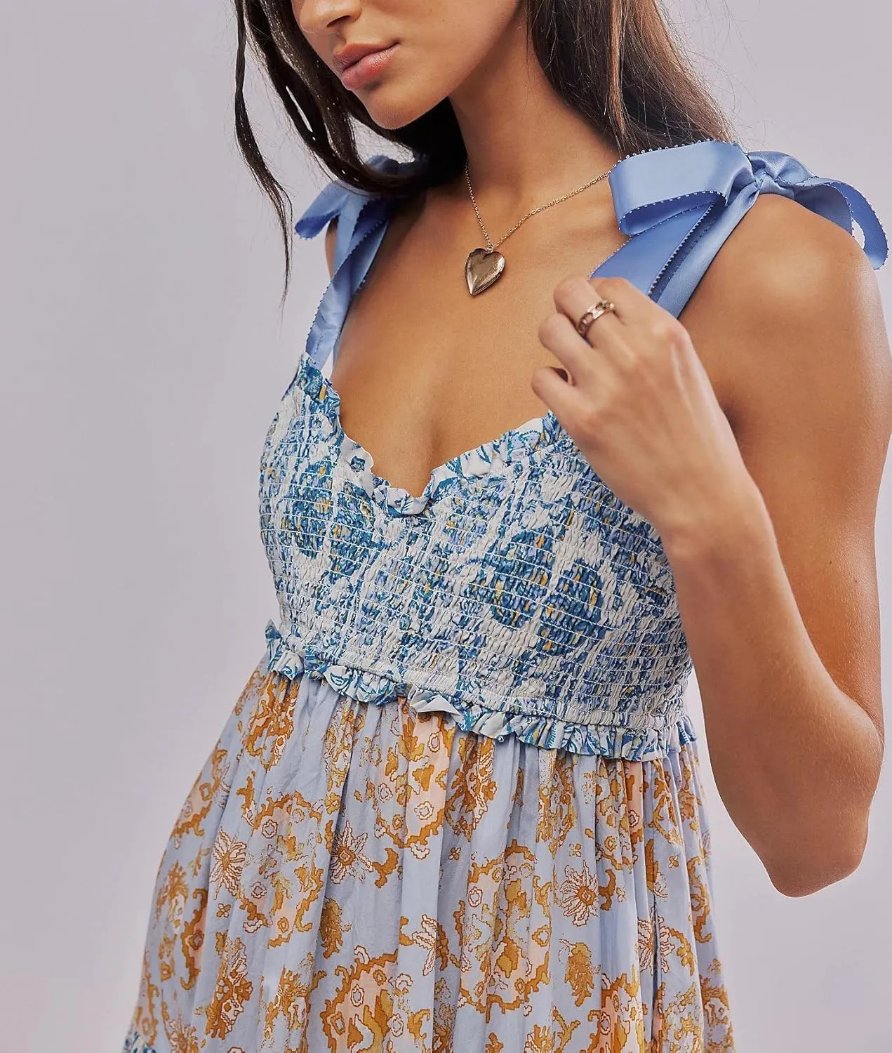 Women Boho Colorful Spaghetti Strap Dress Summer Vacation Beach Long Sun Dress RIC Rac Floral Flowy Cami Maxi Dress
