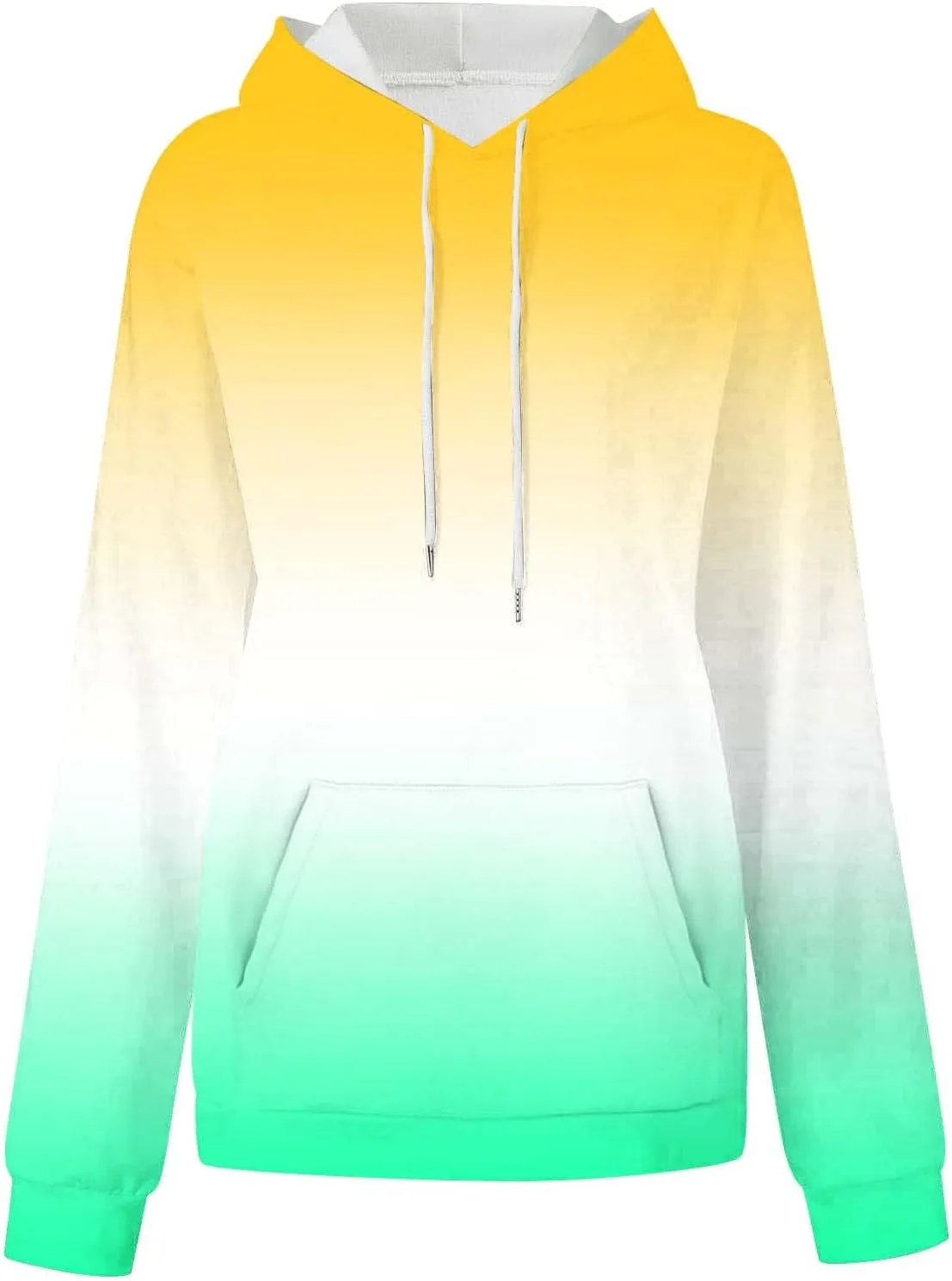 Women Gradient Color Oversized Hoodies Plus Size Loose Fit Cute Hoodie Baggy Sweatshirts Casual Long Sleeve Pullover