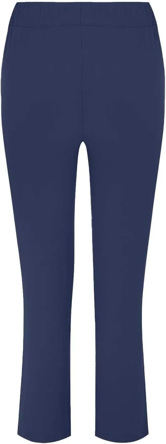 Womens Cotton Linen Straight Leg Pants Summer Drawstring Elastic High Waist Pants Casual Trousers with Pockets