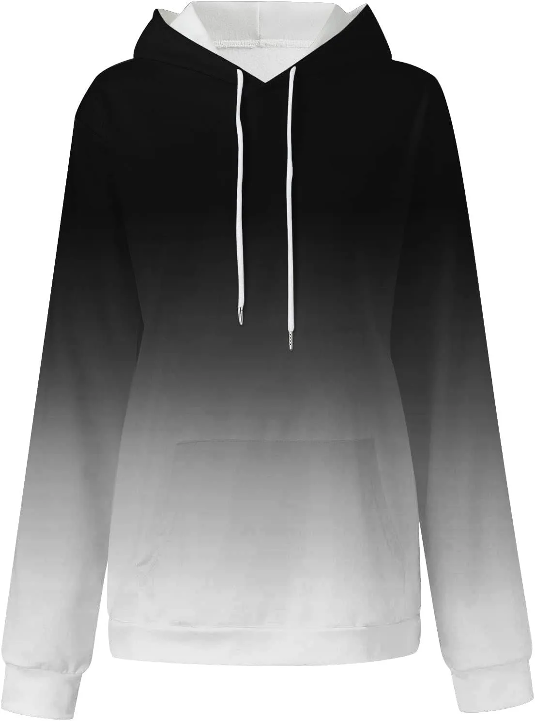 Womens Fall Fashion Hoodies 2023 Casual Oversized Long Sleeve Pullover Tops Gradient Loose Warm Hooded Sweatshirts