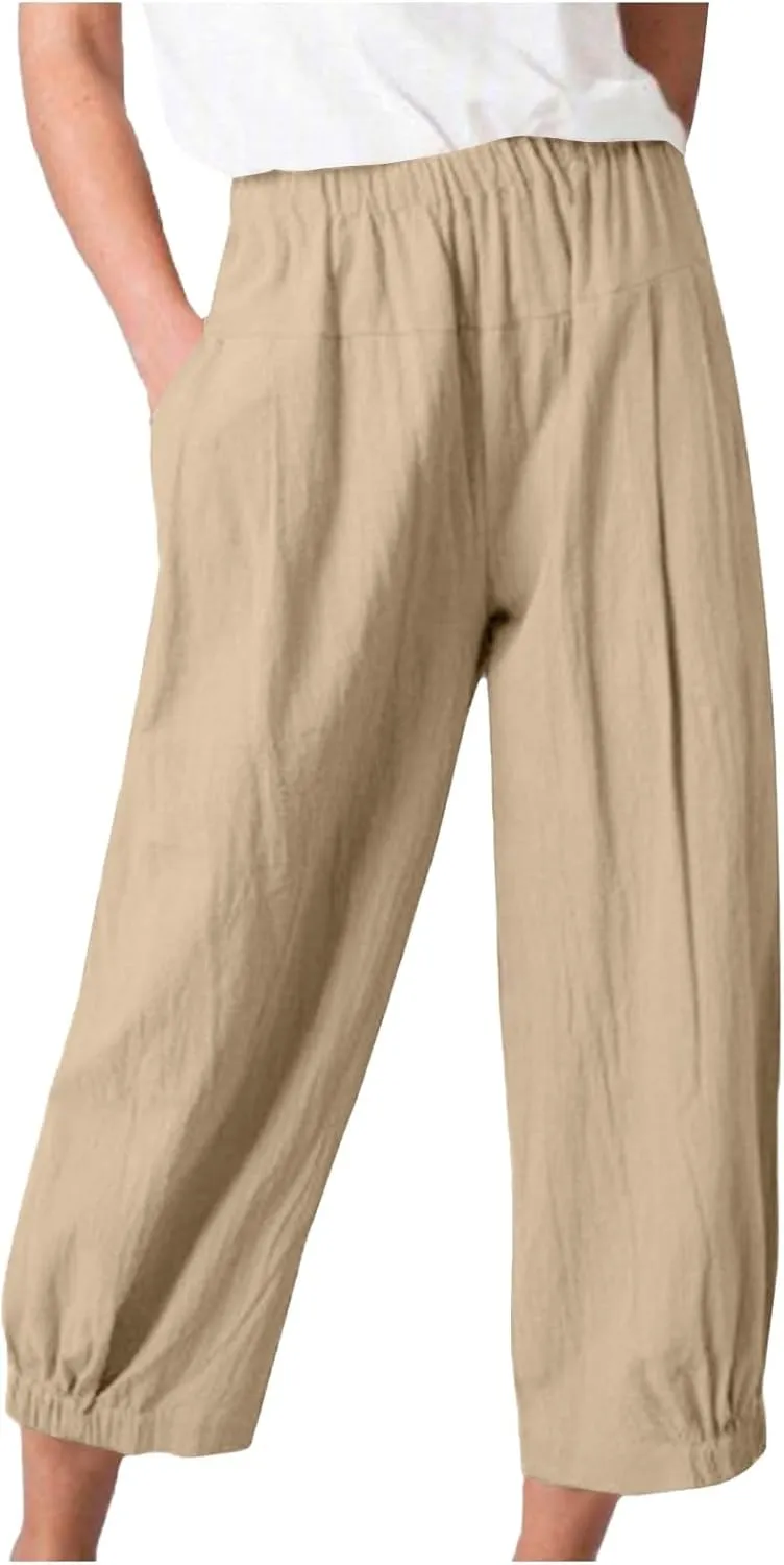 Women's Fleece Lined Hiking Pants Winter Button Vacation Leggings with Pockets Flare Leggings Wide Leg