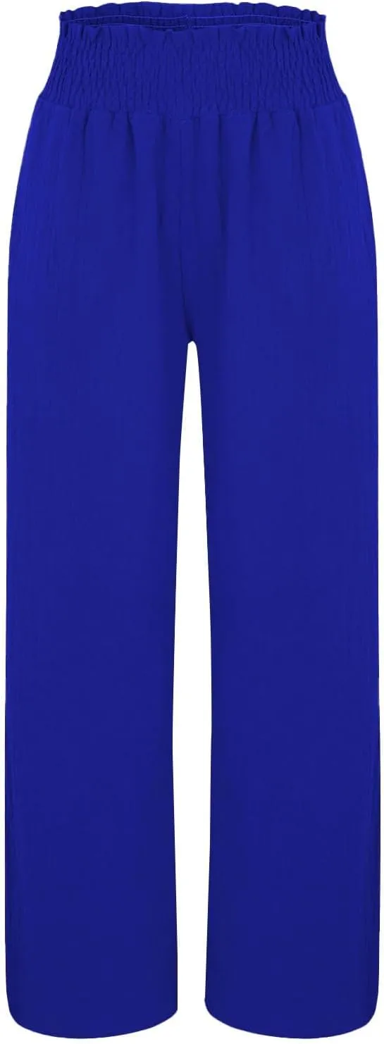 Womens Linen Pants 2025 Summer Casual Loose Wide Leg Palazzo Pants High Waist Flowy Beach Trousers Outfits
