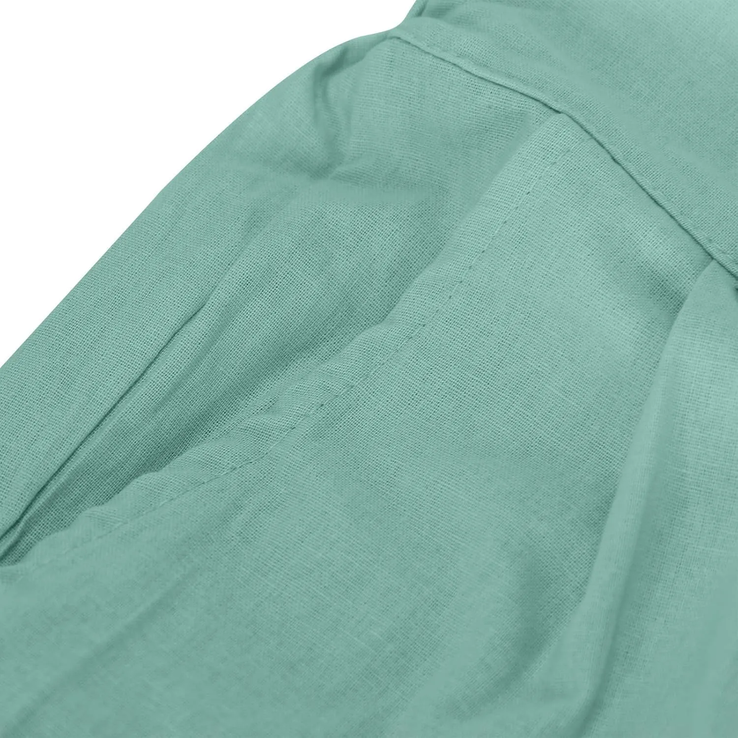 Women's Linen Pants Wide Leg Casual Summer Palazzo Pants Elastic Waist Dressy Lounge Work Trousers with Pockets