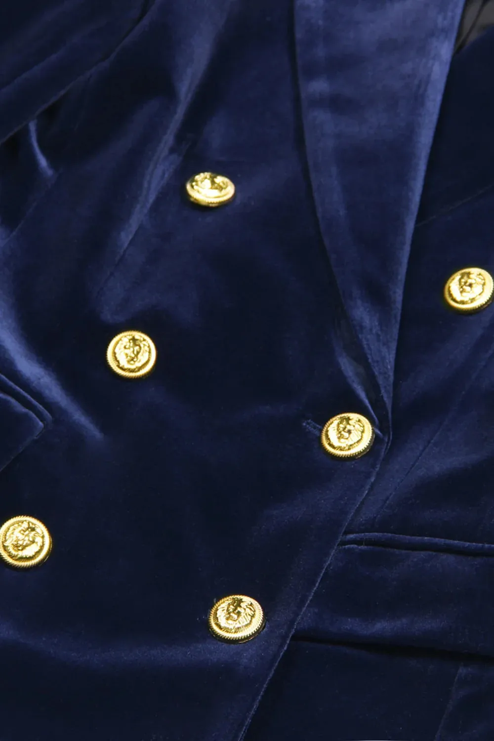 Women's Navy Double Breasted Fitted 2 Piece Suit