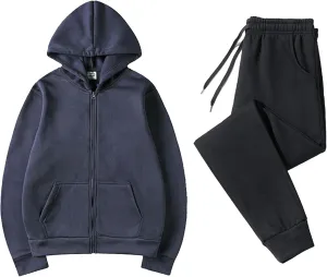 Womens Two Piece Outfits Long Sleeve V Neck Y2K Fashion Hoodie Sweatshirt Long Pants Outfits